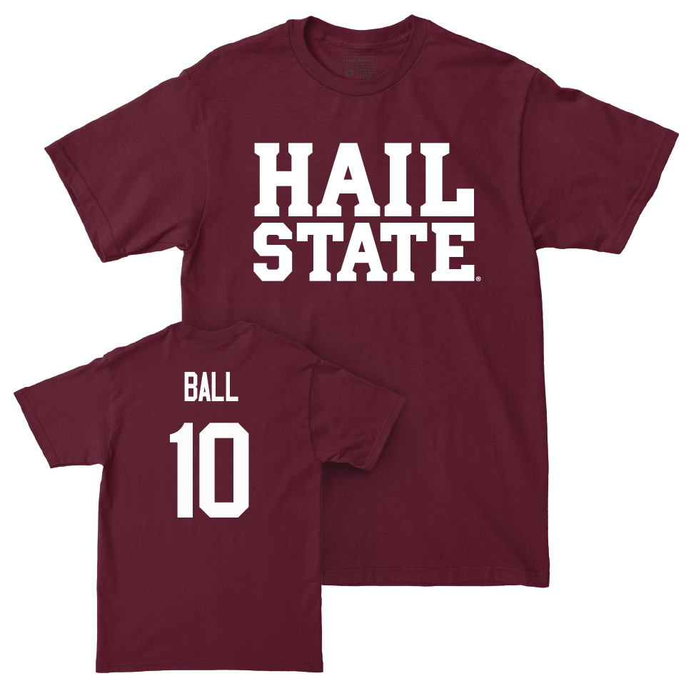 Maroon Football Hail Tee   - Cameron Ball