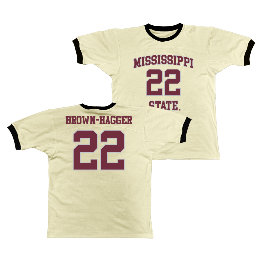 Mississippi State Retro Ringer Tee - Jasmine Brown-Hagger