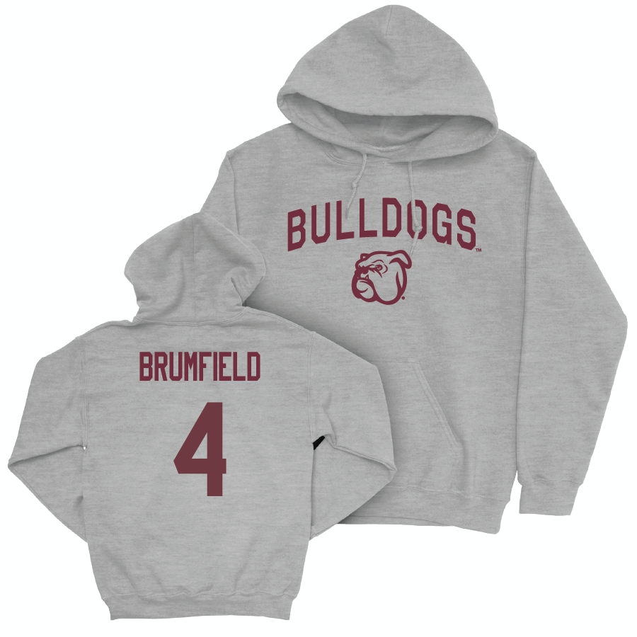 Sport Grey Football Bulldogs Hoodie   - DeAgo Brumfield