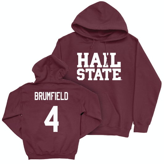 Maroon Football Hail Hoodie   - DeAgo Brumfield