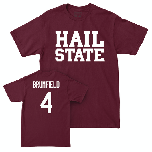 Maroon Football Hail Tee   - DeAgo Brumfield