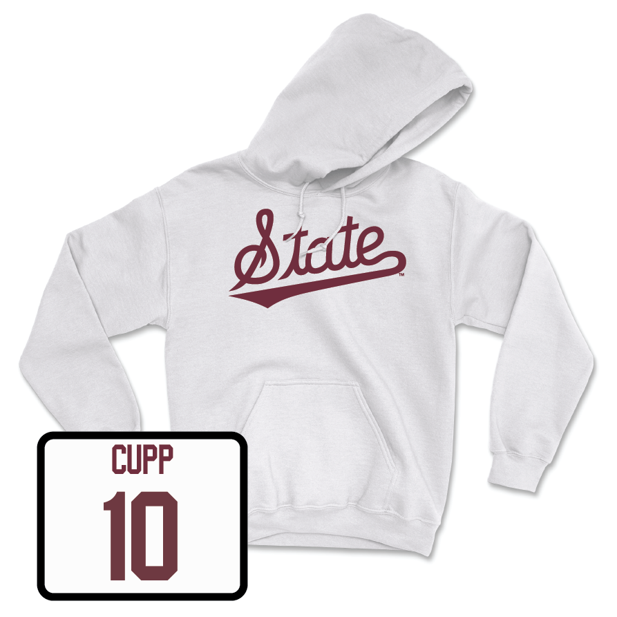 Baseball White Script Hoodie - Dylan Cupp