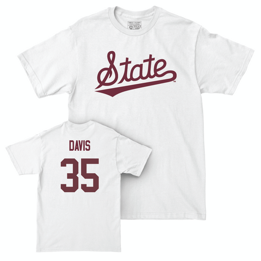 Baseball White Script Comfort Colors Tee  - Ben Davis