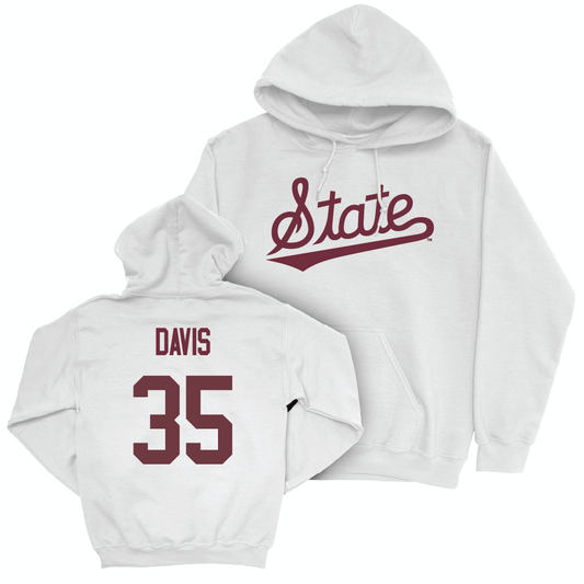 Baseball White Script Hoodie  - Ben Davis