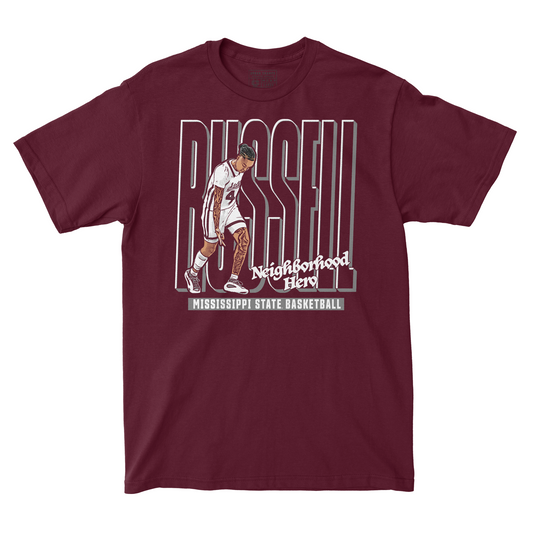 EXCLUSIVE RELEASE: Eniya Russell "Neighborhood Hero" Comic Maroon Tee