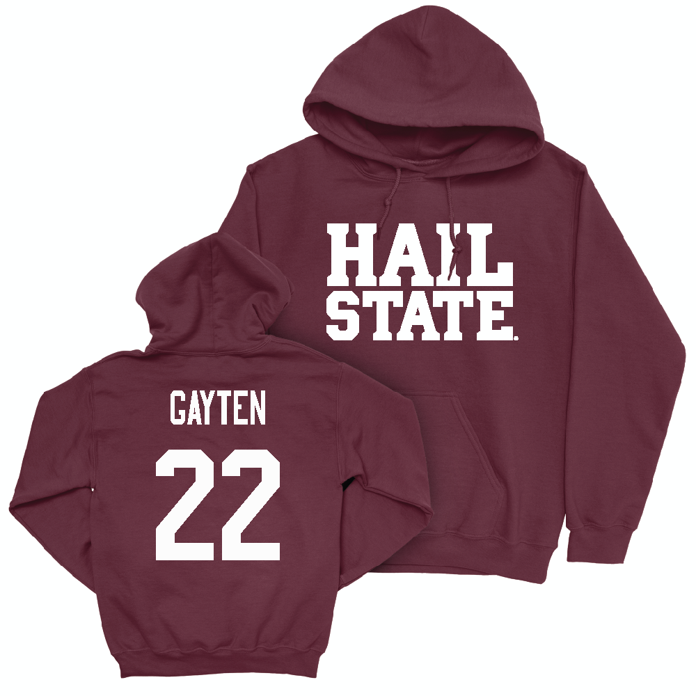 Maroon Football Hail Hoodie   - Xavier Gayten