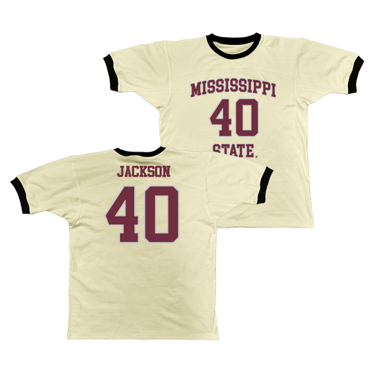 Mississippi State Retro Ringer Tee - Trey Jackson