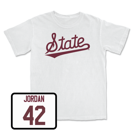 Baseball White Script Comfort Colors Tee  - Dakota Jordan