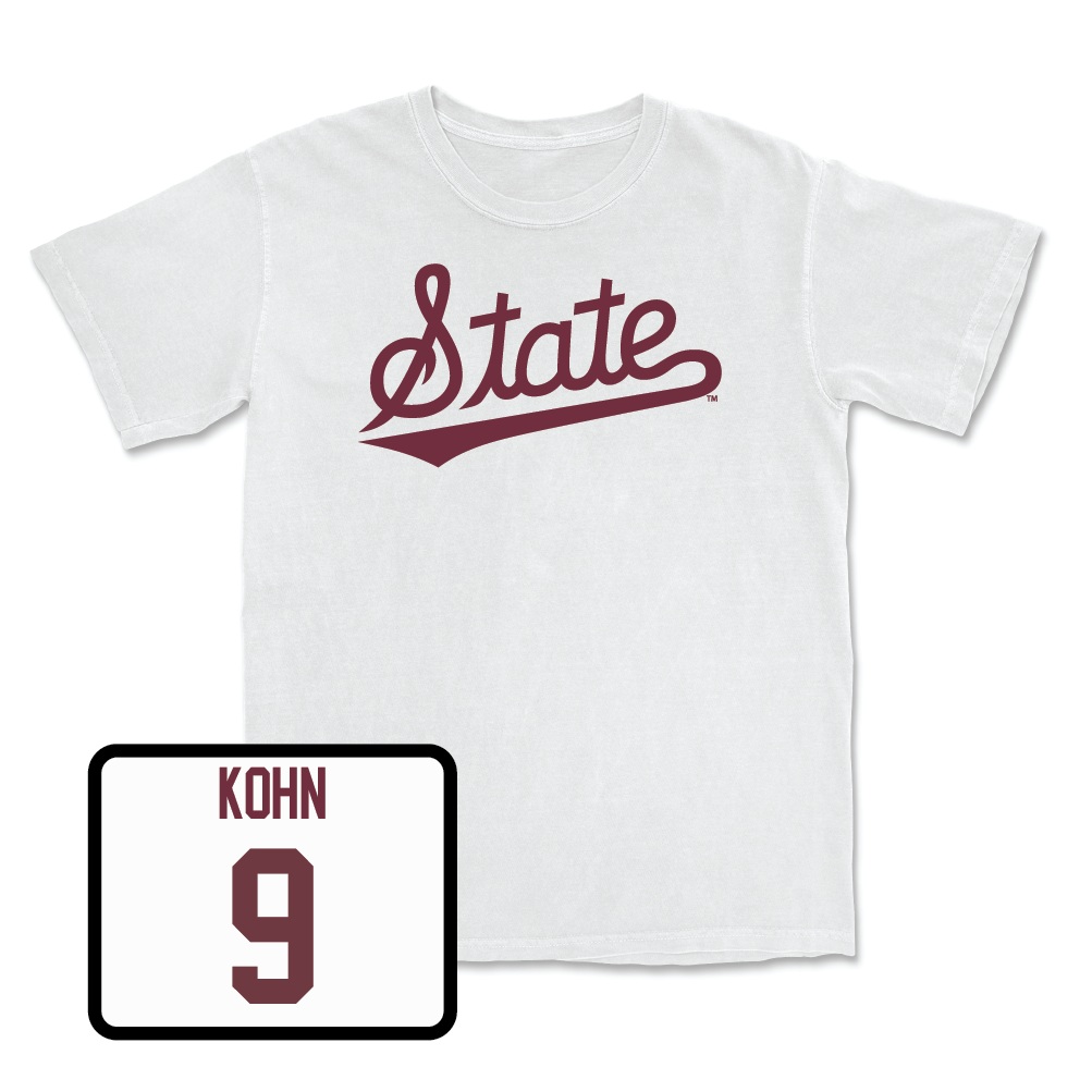 Baseball White Script Comfort Colors Tee - Pico Kohn