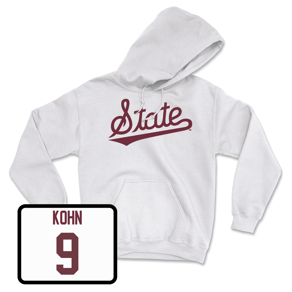 Baseball White Script Hoodie - Pico Kohn