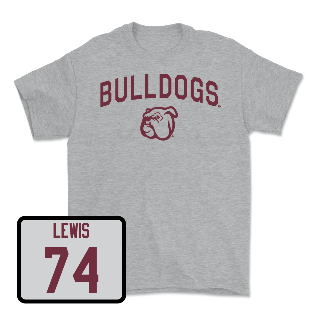 Sport Grey Football Bulldogs Tee  - Jimothy Lewis