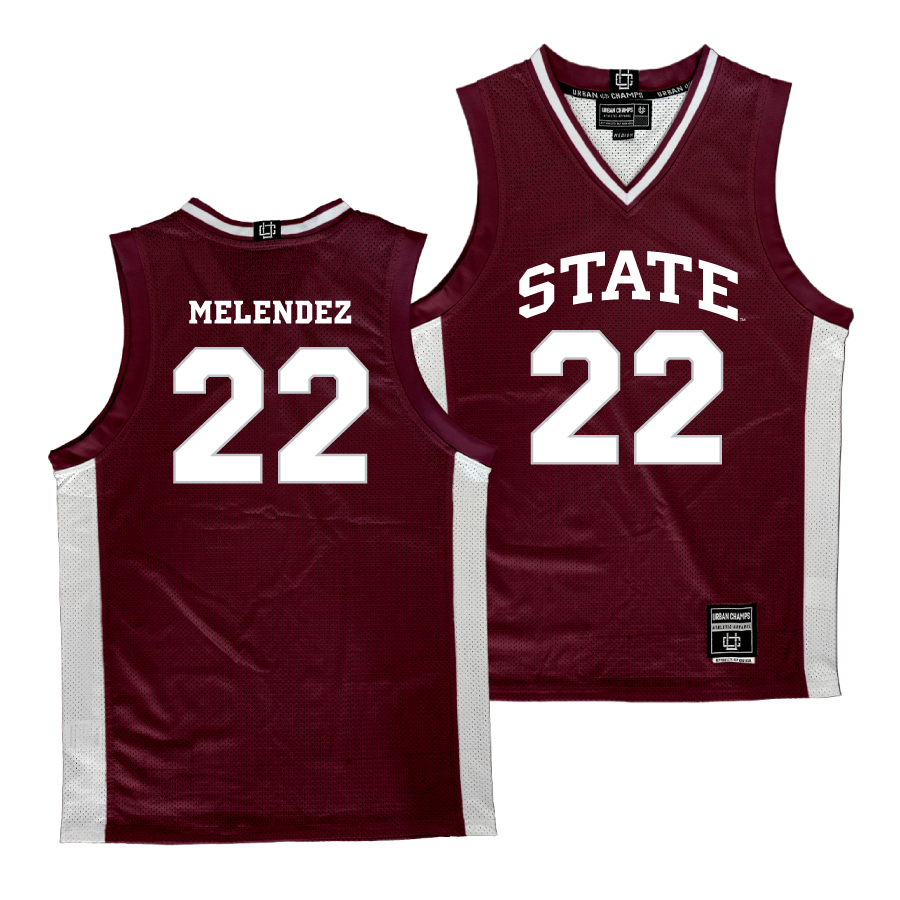 Mississippi State Men's Basketball Maroon Jersey  - RJ Melendez