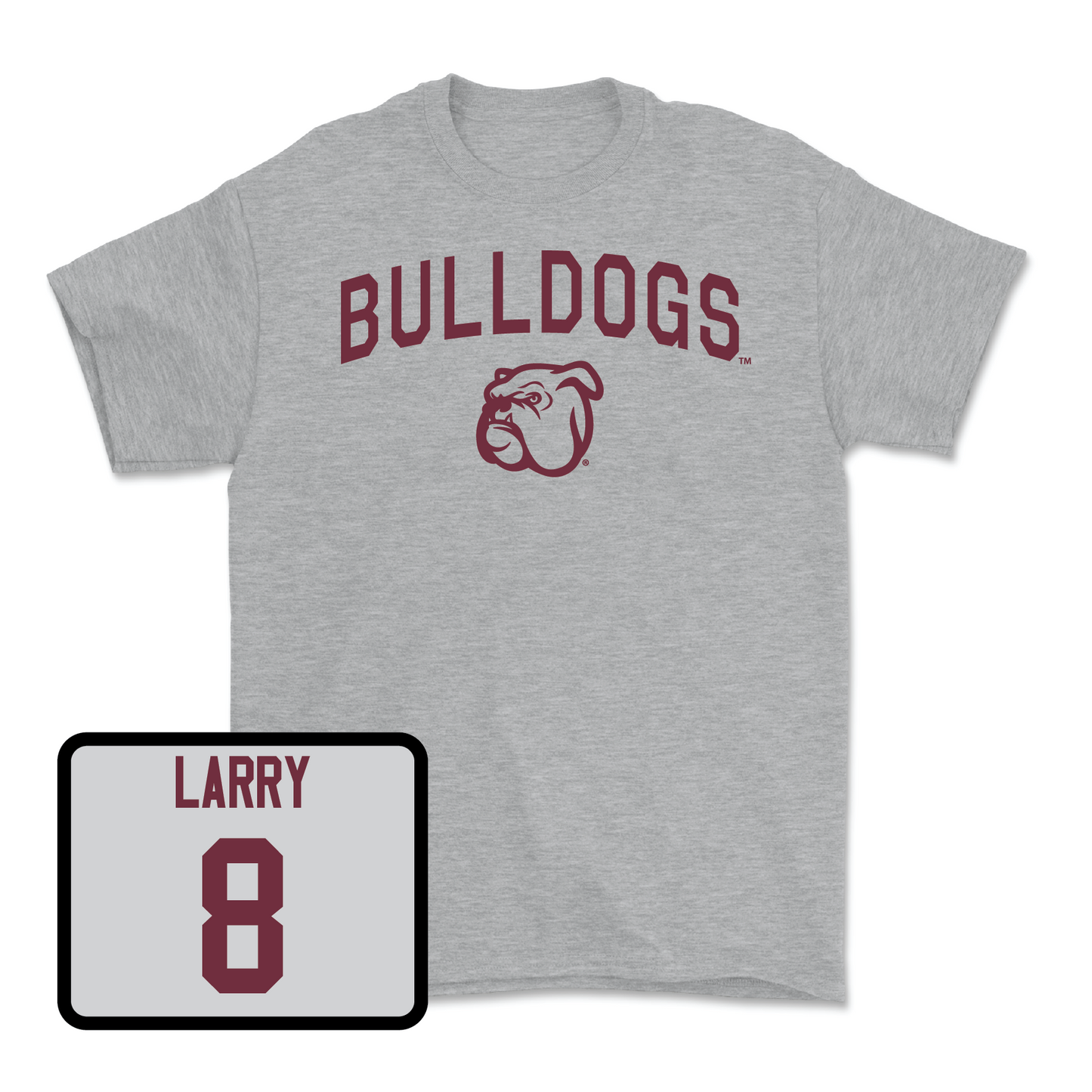 Sport Grey Baseball Bulldogs Tee 4X-Large / Amani Larry | #8