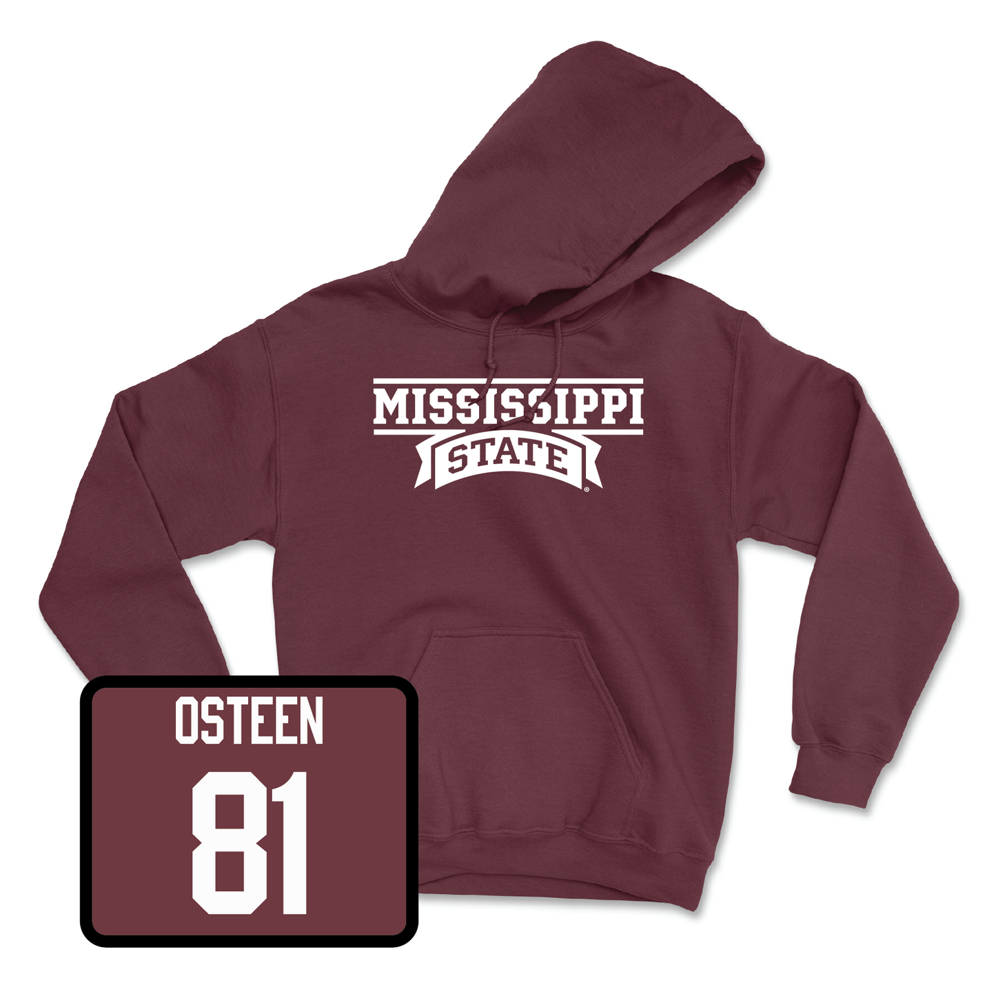 Maroon Football Team Hoodie Youth Large / Andrew Osteen | #81