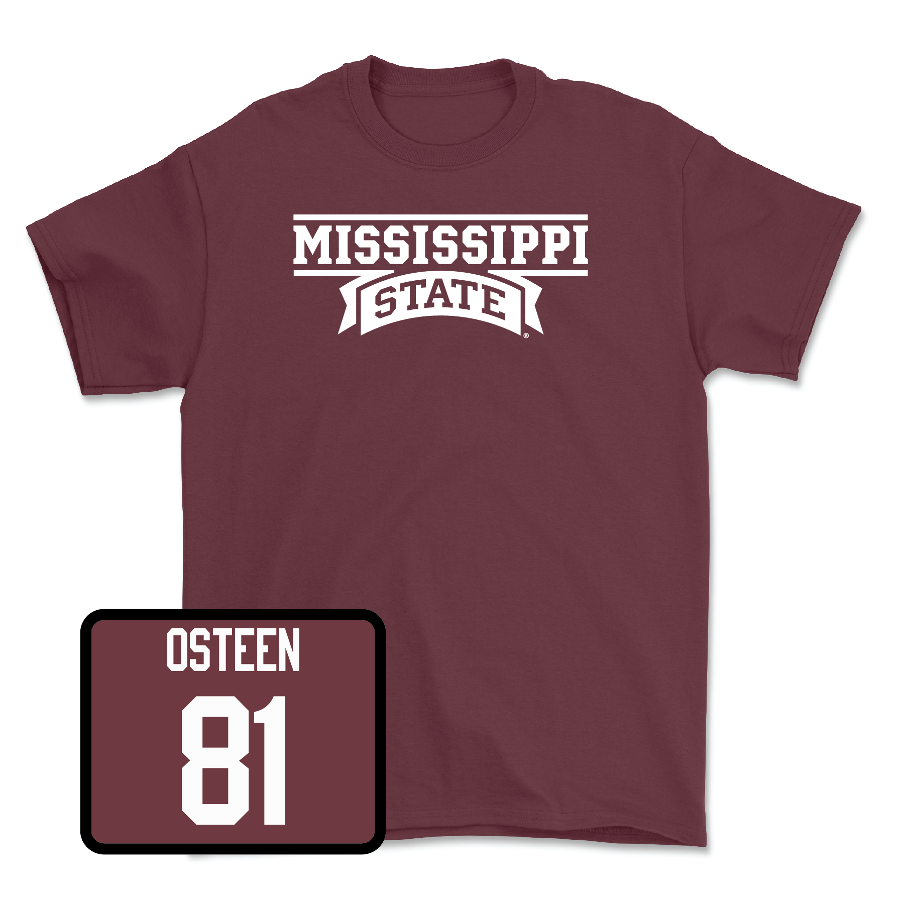 Maroon Football Team Tee Youth Large / Andrew Osteen | #81
