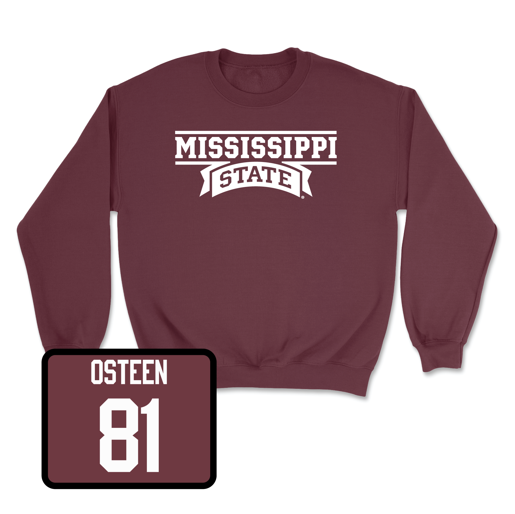 Maroon Football Team Crew Youth Small / Andrew Osteen | #81