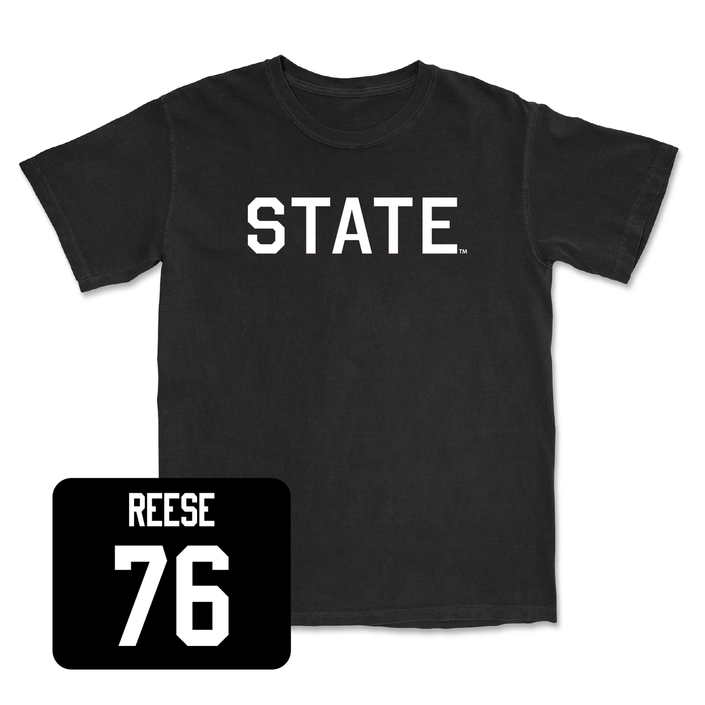 Black Football State Tee Medium / Albert Reese | #76