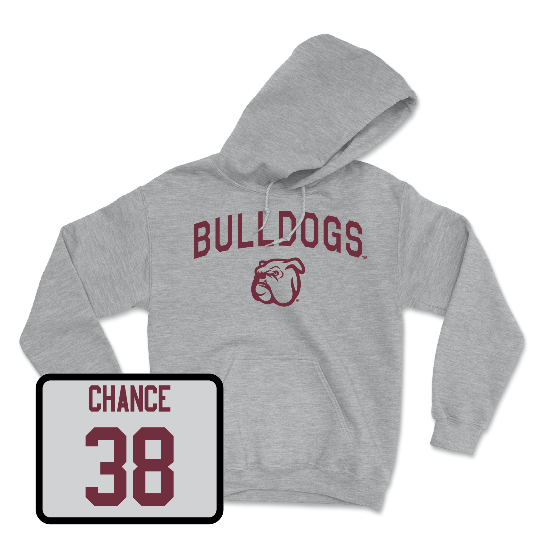 Sport Grey Baseball Bulldogs Hoodie Medium / Bryce Chance | #38
