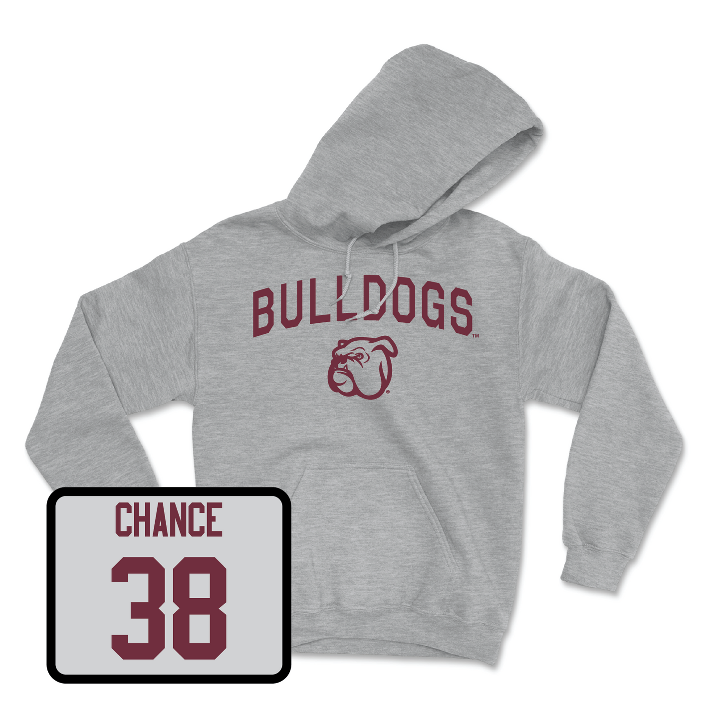 Sport Grey Baseball Bulldogs Hoodie 4X-Large / Bryce Chance | #38