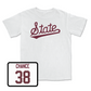 White Baseball Script Comfort Colors Tee Youth Large / Bryce Chance | #38