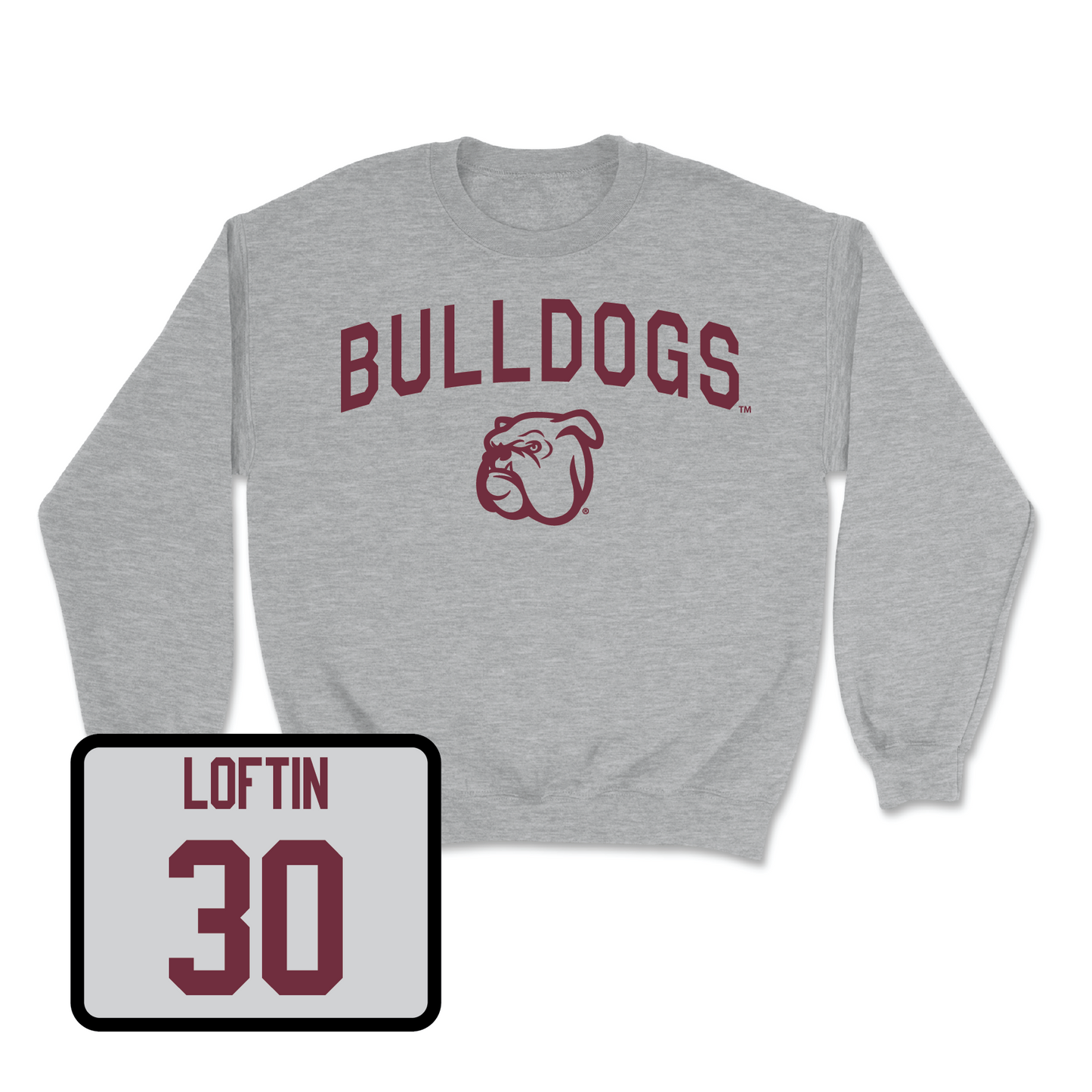 Sport Grey Baseball Bulldogs Crew Small / Bradley Loftin | #30