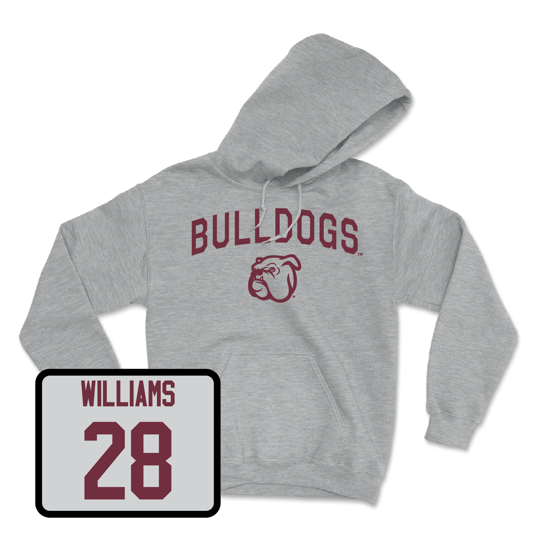 Sport Grey Football Bulldogs Hoodie Small / Brinston Williams | #28