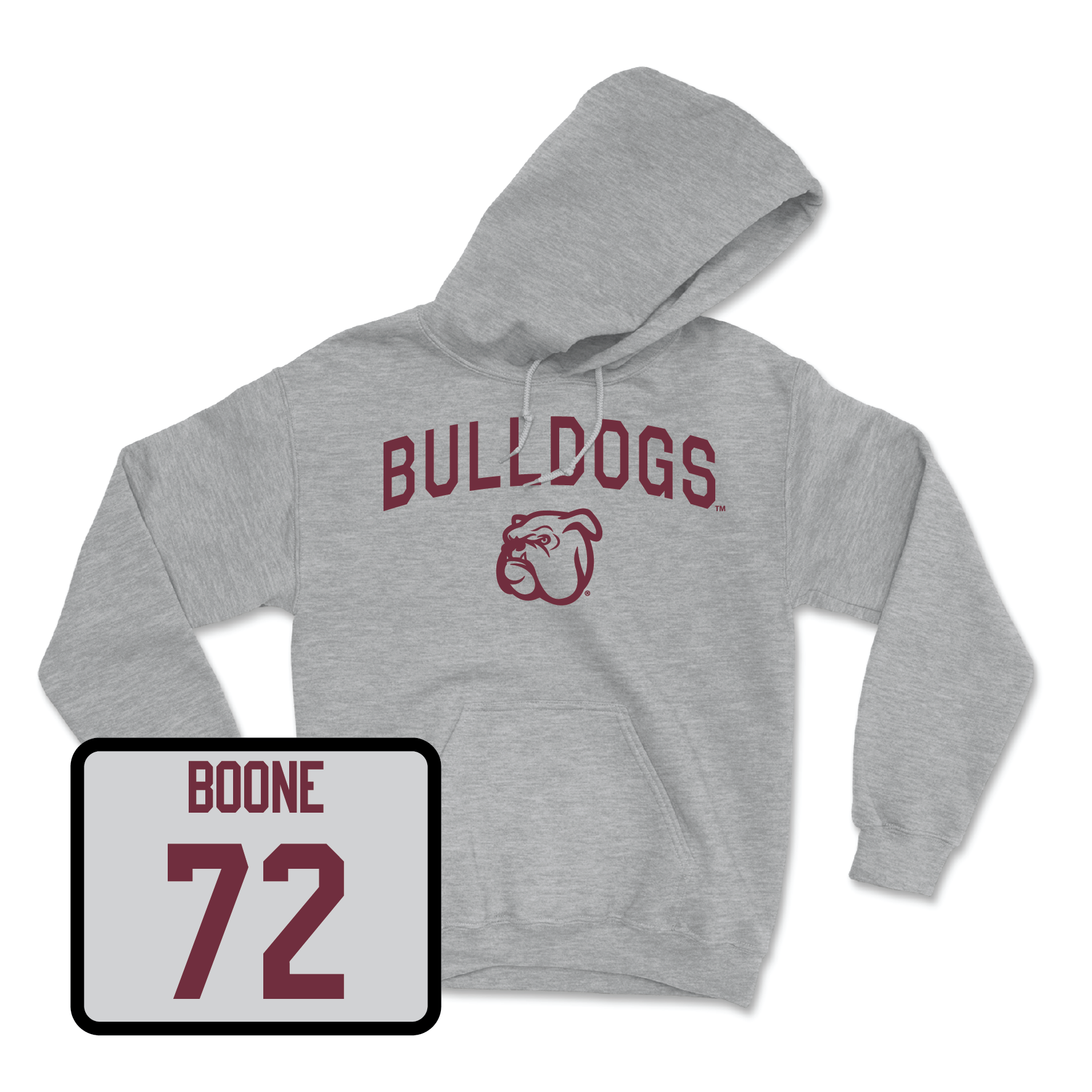 Sport Grey Football Bulldogs Hoodie 4X-Large / Canon Boone | #72