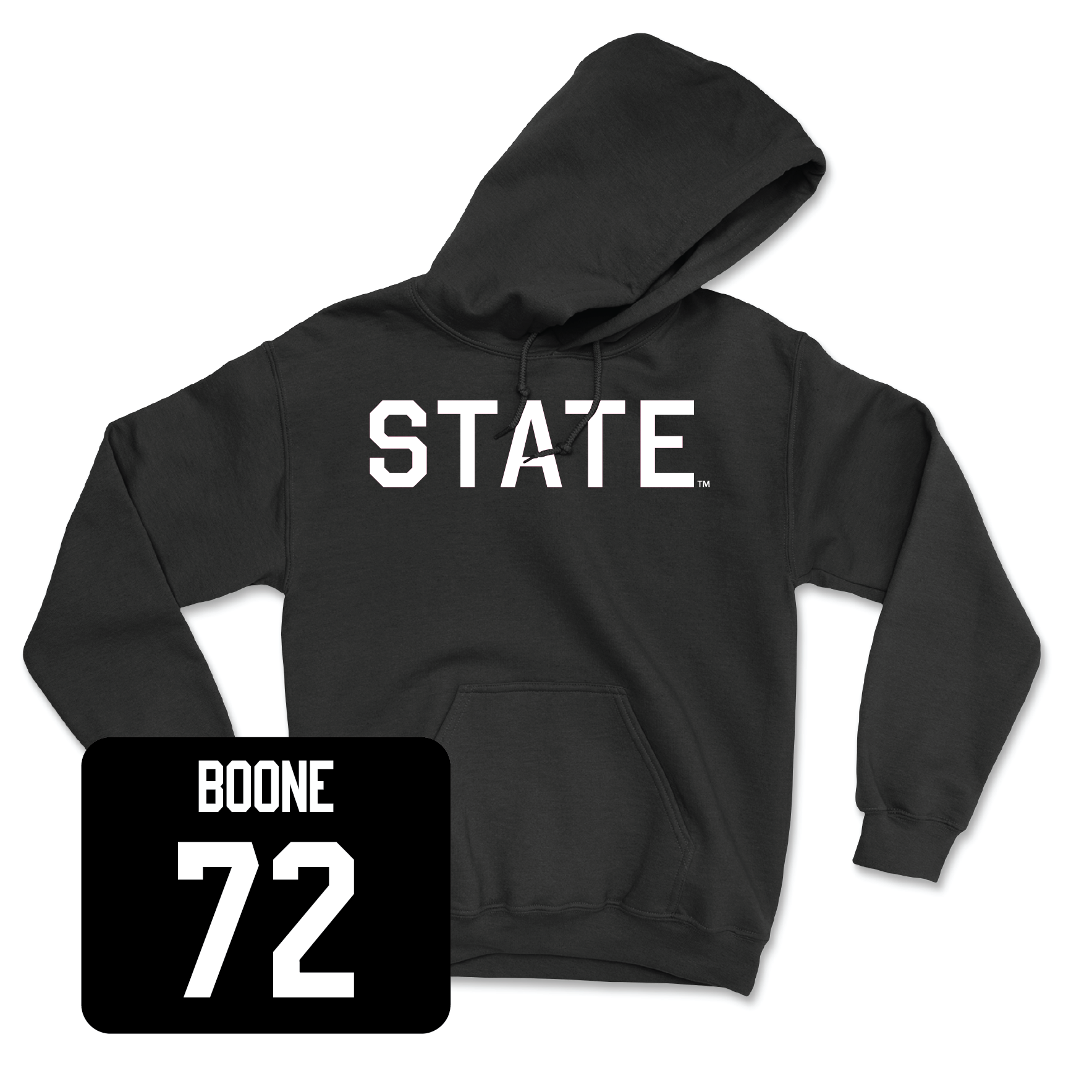 Black Football State Hoodie Small / Canon Boone | #72