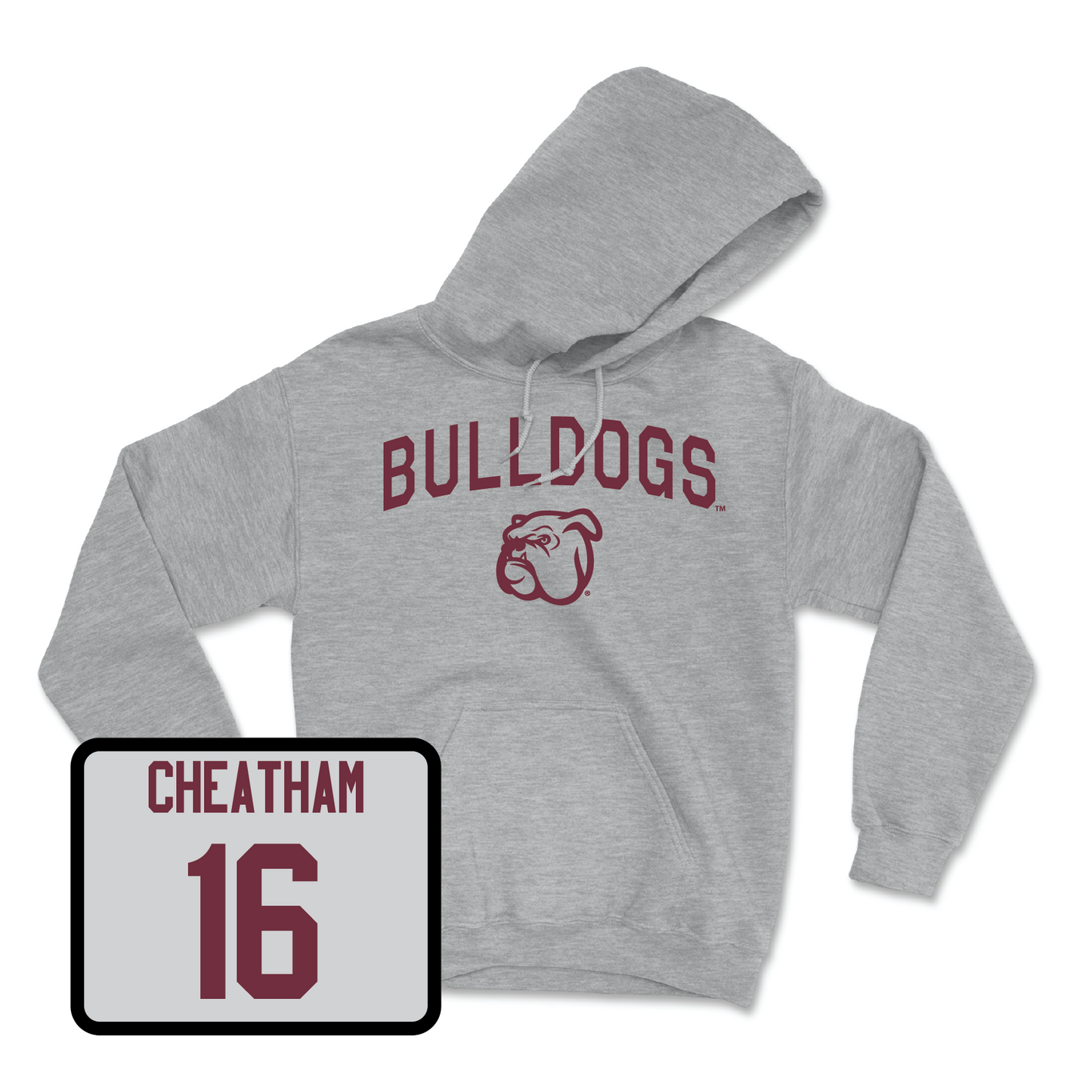 Sport Grey Baseball Bulldogs Hoodie X-Large / Cole Cheatham | #16