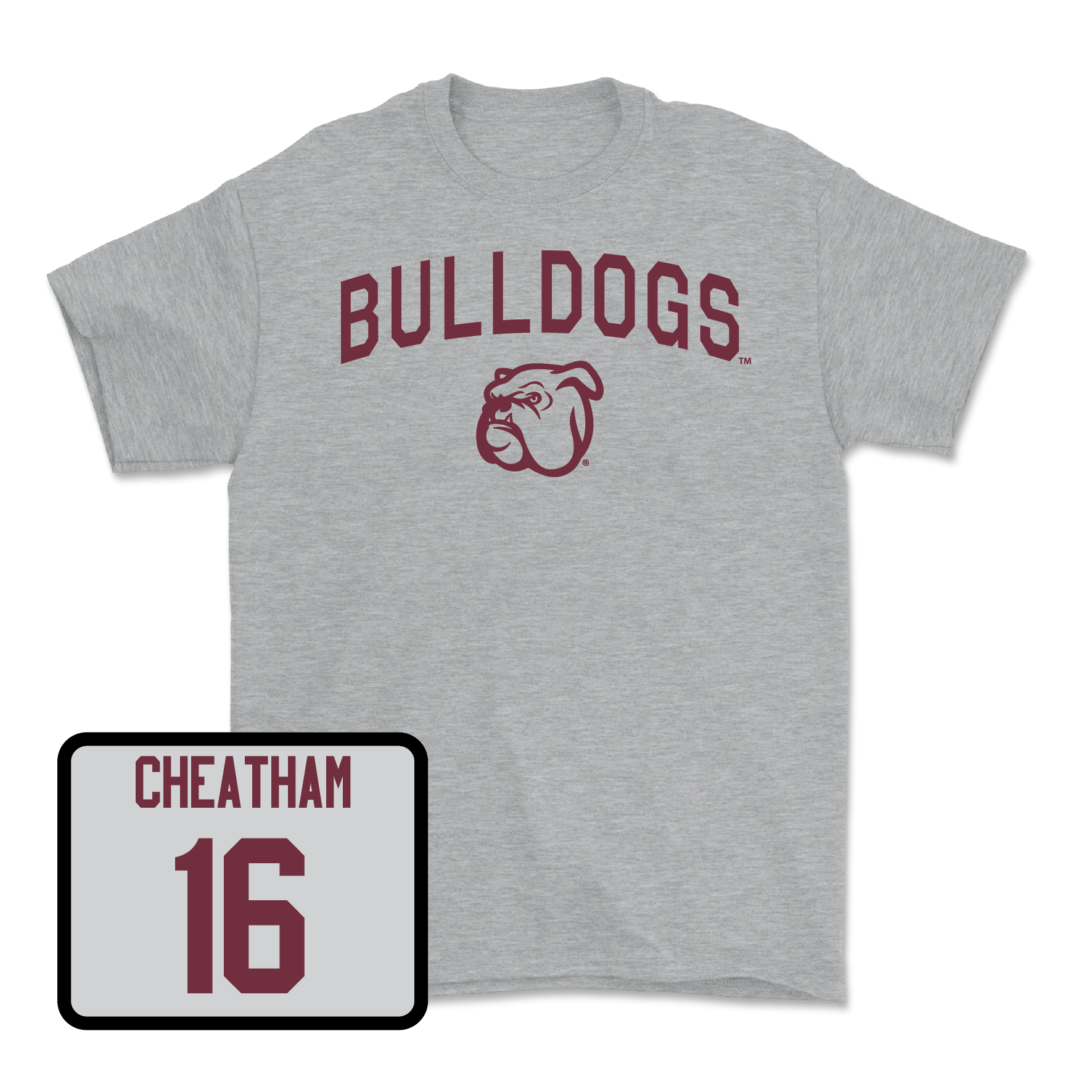 Sport Grey Baseball Bulldogs Tee Small / Cole Cheatham | #16