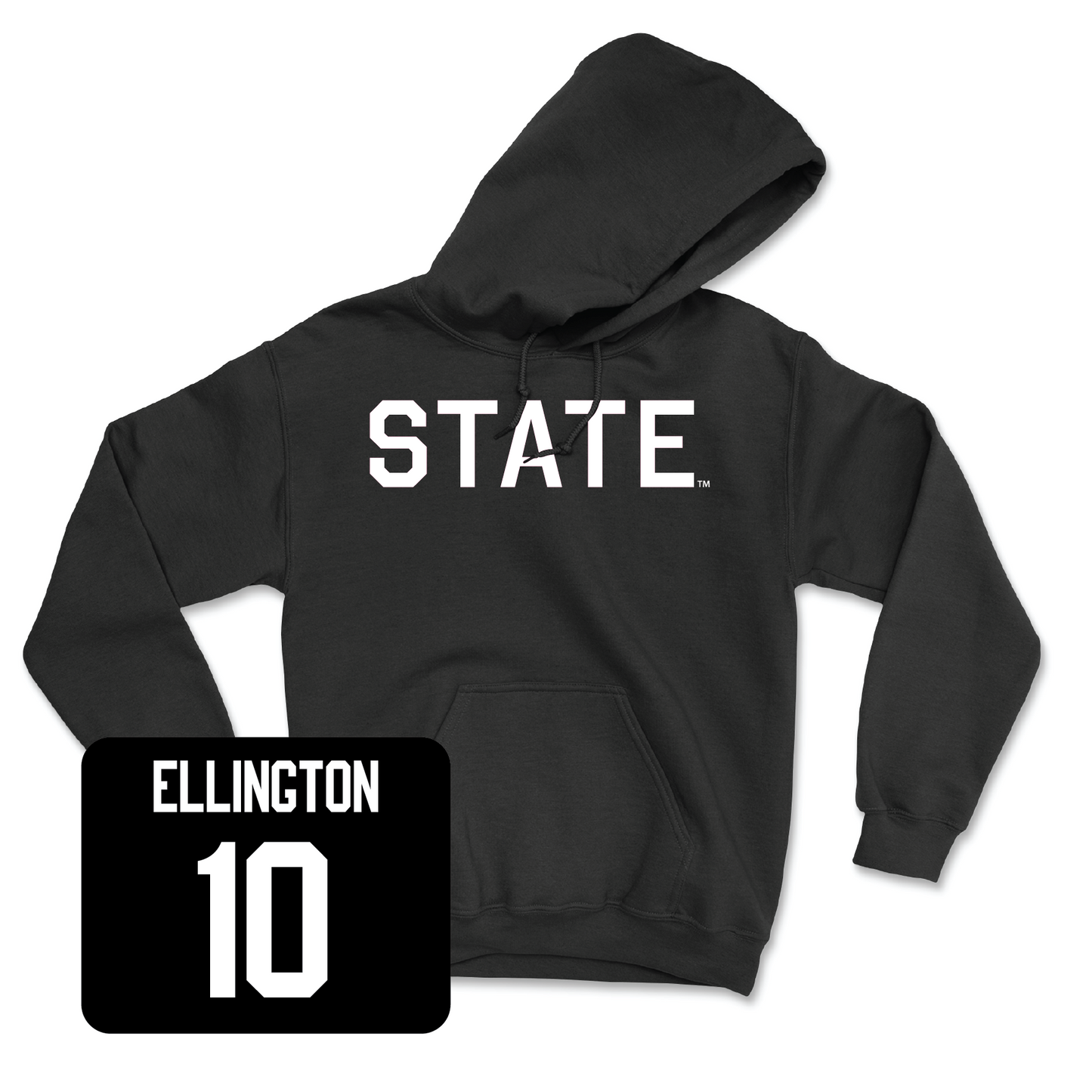 Black Football State Hoodie Large / Corey Ellington | #10
