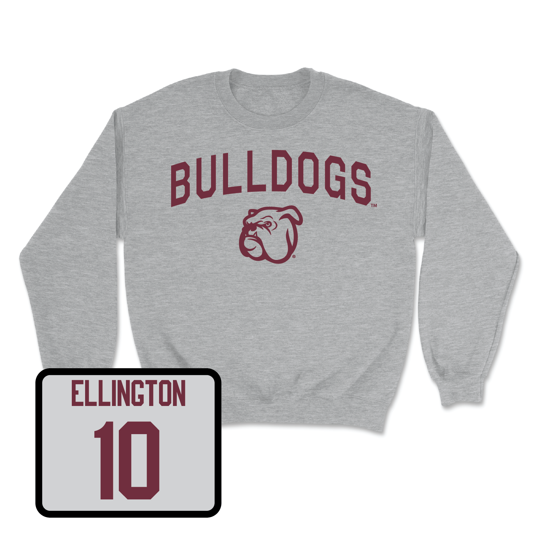 Sport Grey Football Bulldogs Crew Large / Corey Ellington | #10