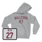 Sport Grey Football Bulldogs Hoodie Small / Chris Keys | #27