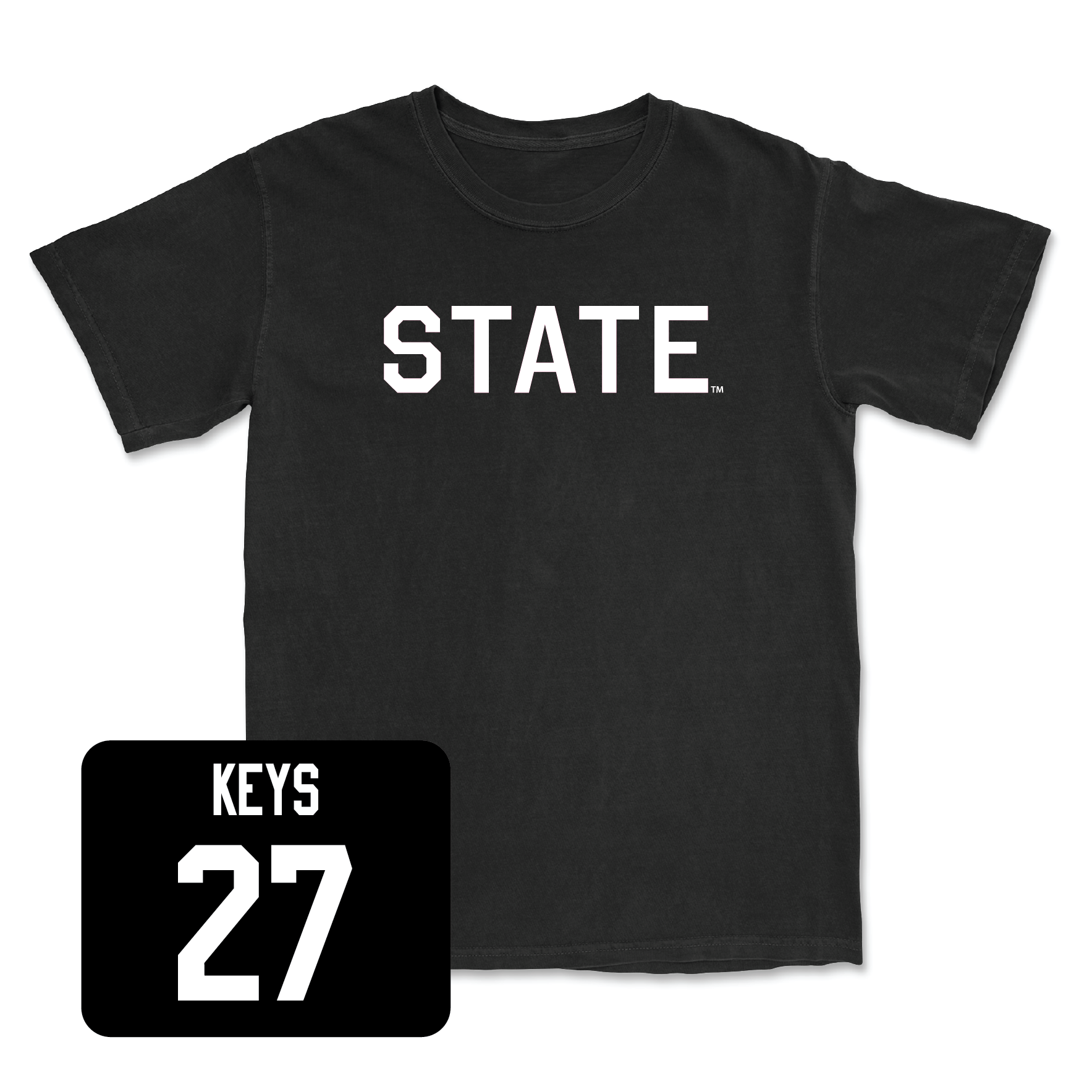 Black Football State Tee Youth Small / Chris Keys | #27
