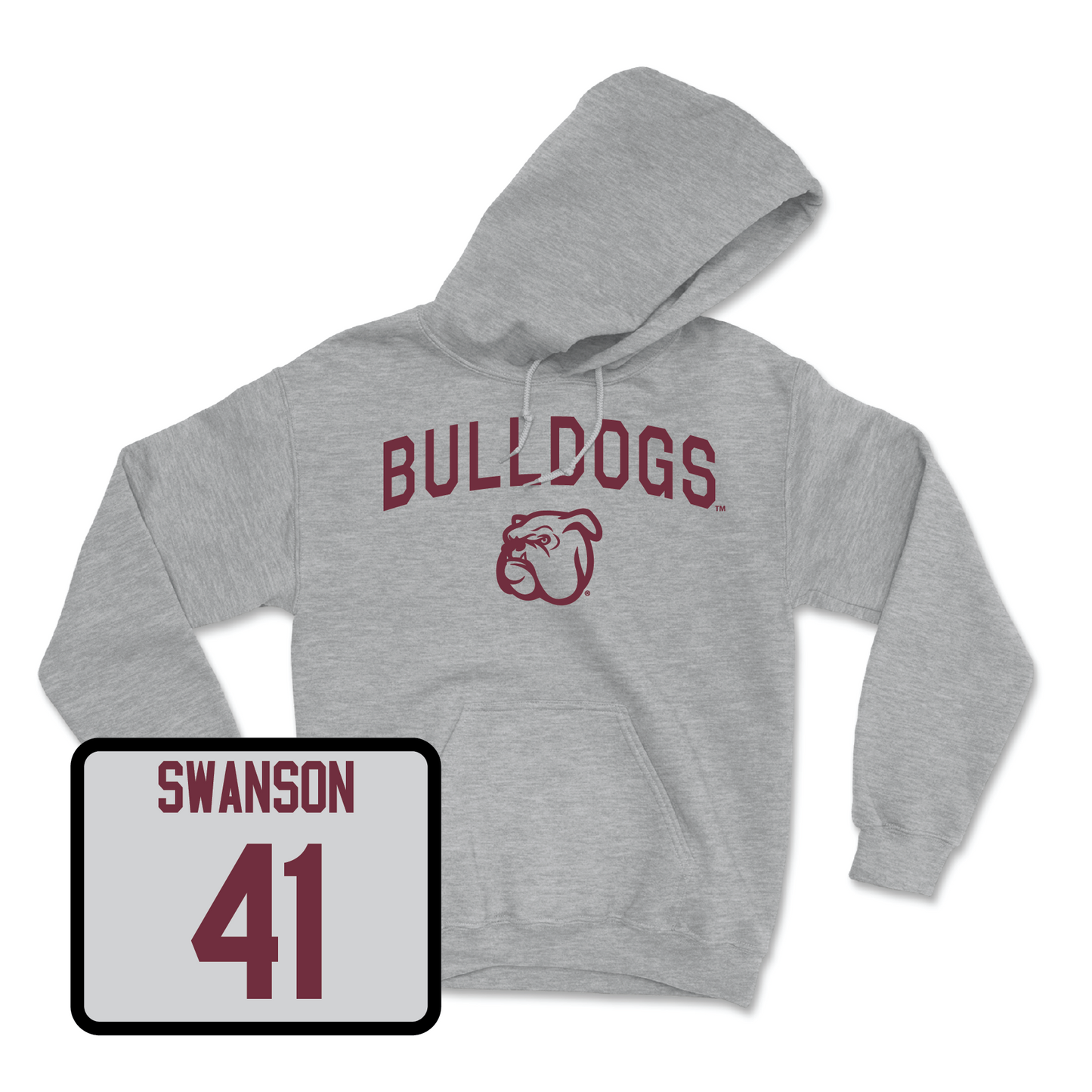 Sport Grey Football Bulldogs Hoodie Large / Cody Swanson | #41