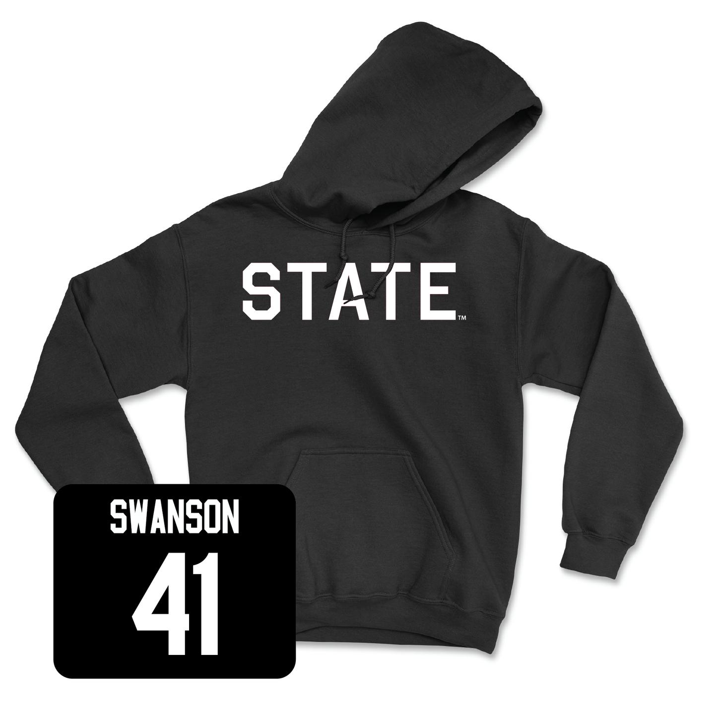 Black Football State Hoodie X-Large / Cody Swanson | #41