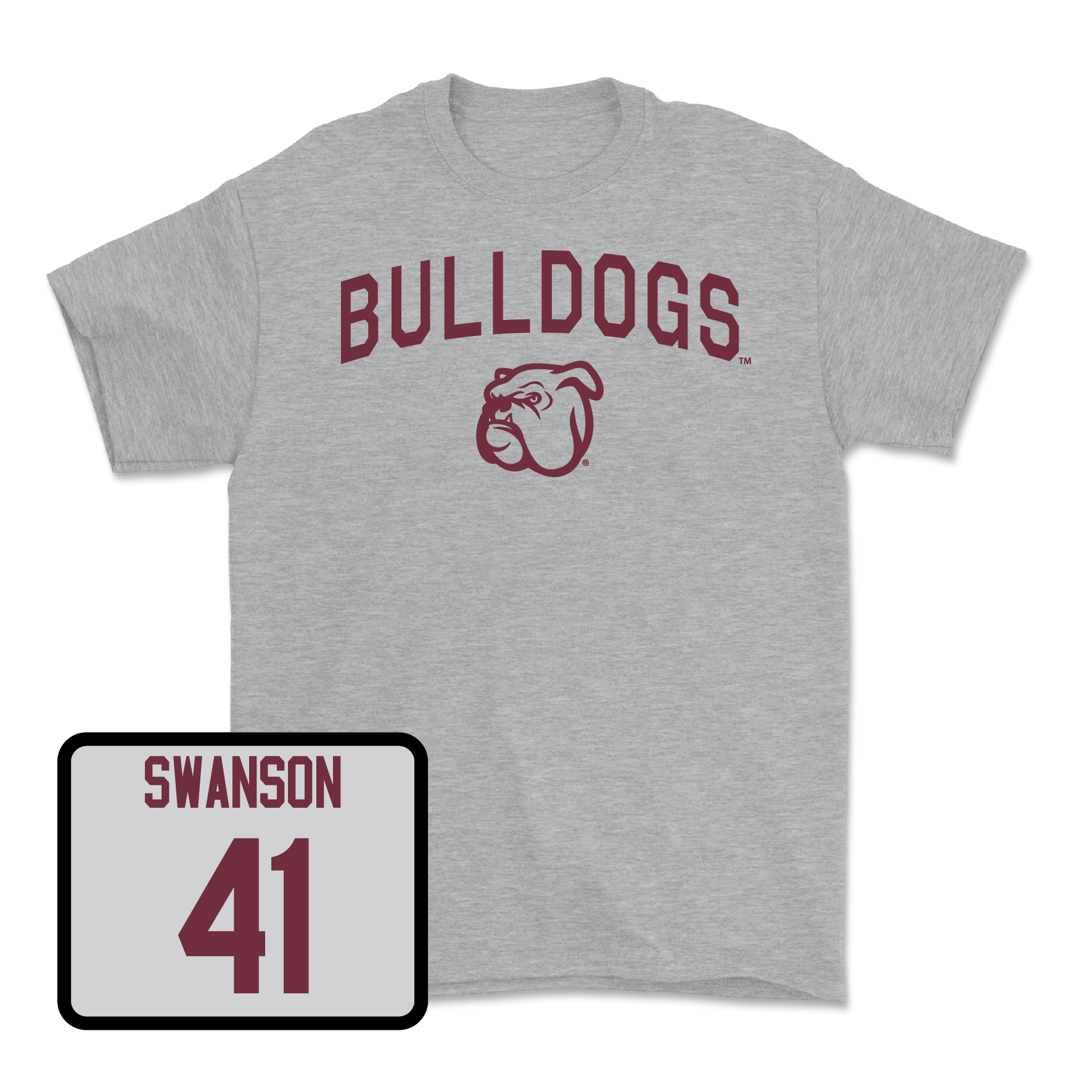 Sport Grey Football Bulldogs Tee Small / Cody Swanson | #41