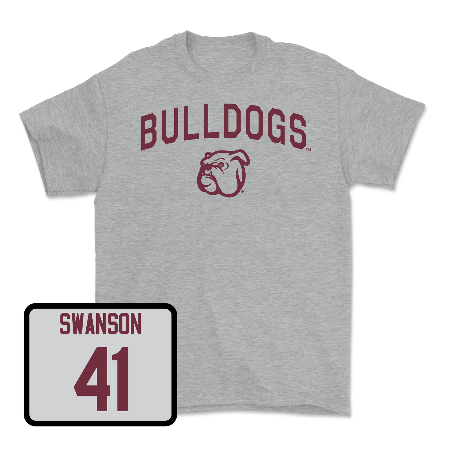 Sport Grey Football Bulldogs Tee Large / Cody Swanson | #41