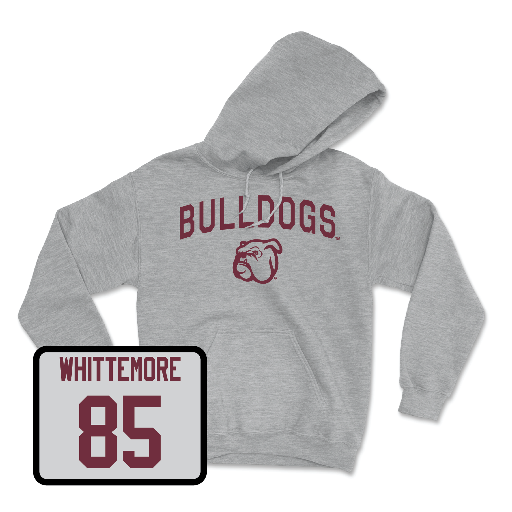 Sport Grey Football Bulldogs Hoodie Small / Creed Whittemore | #85