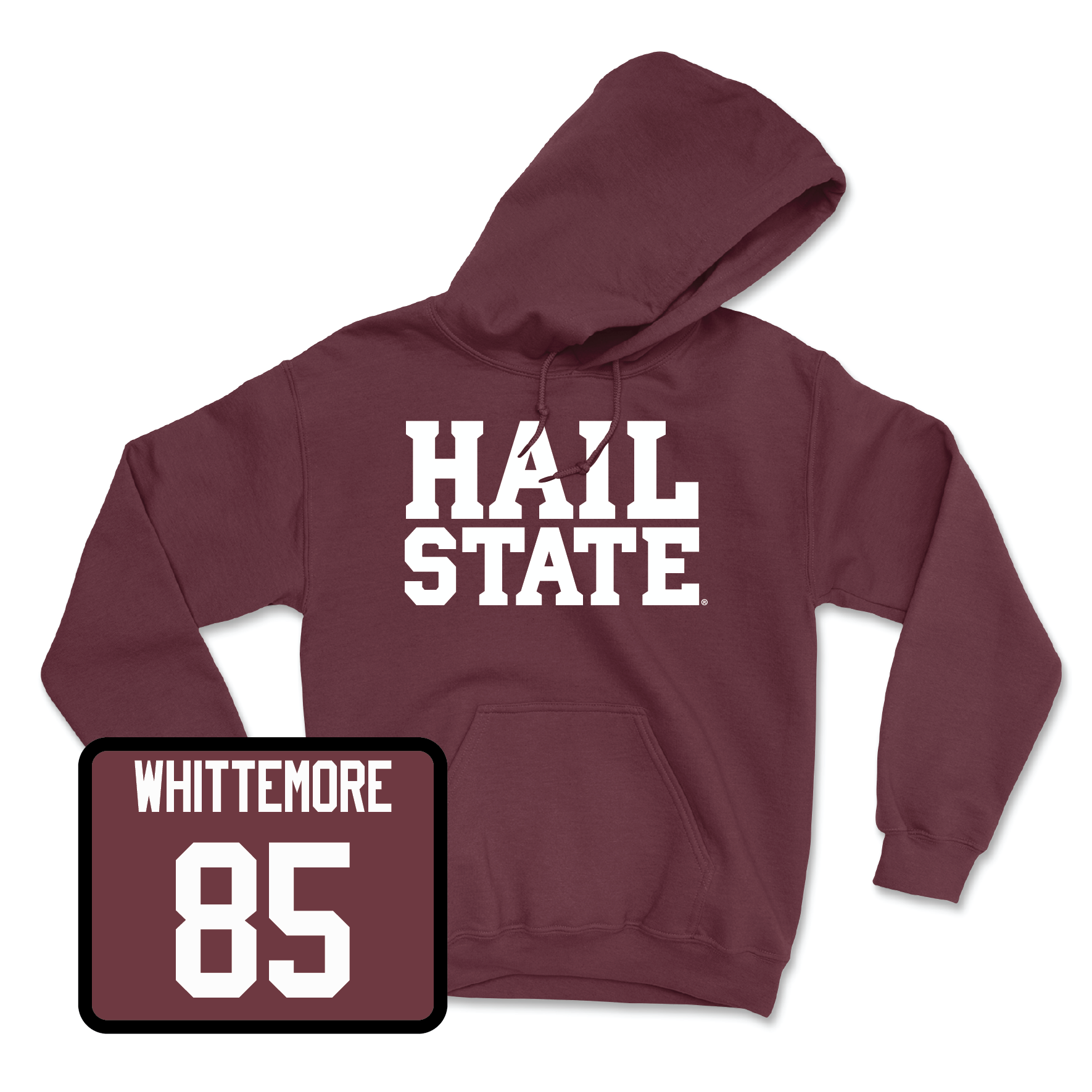 Maroon Football Hail Hoodie Small / Creed Whittemore | #85