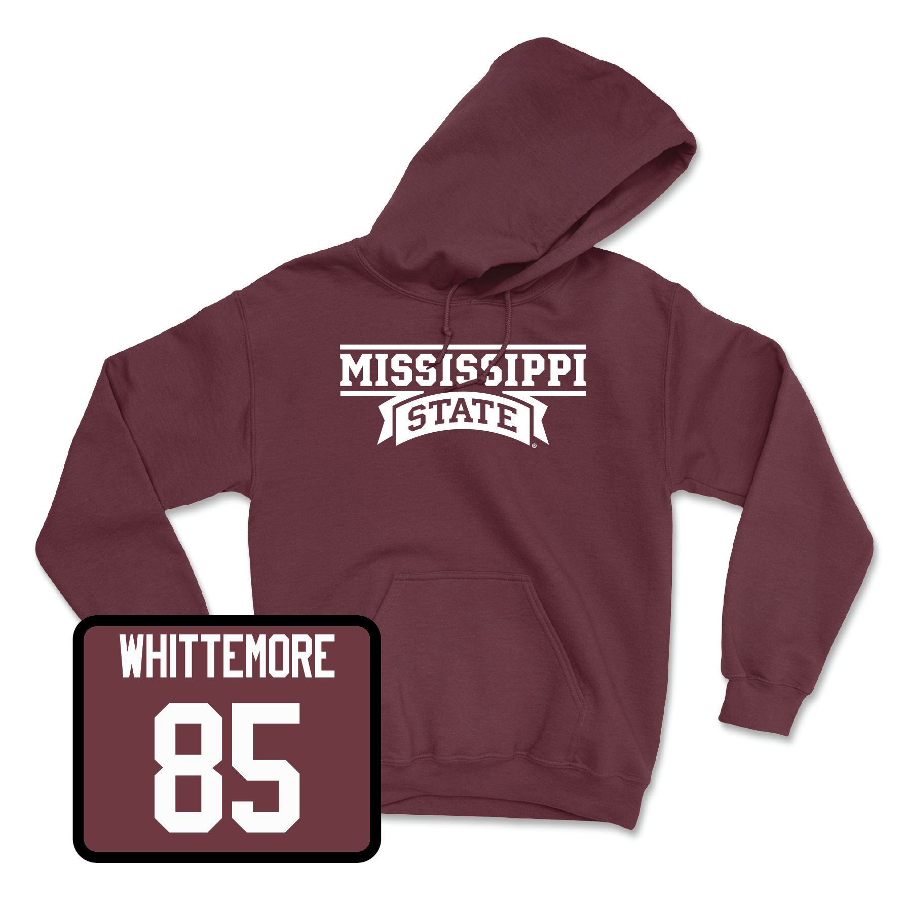 Maroon Football Team Hoodie Youth Large / Creed Whittemore | #85
