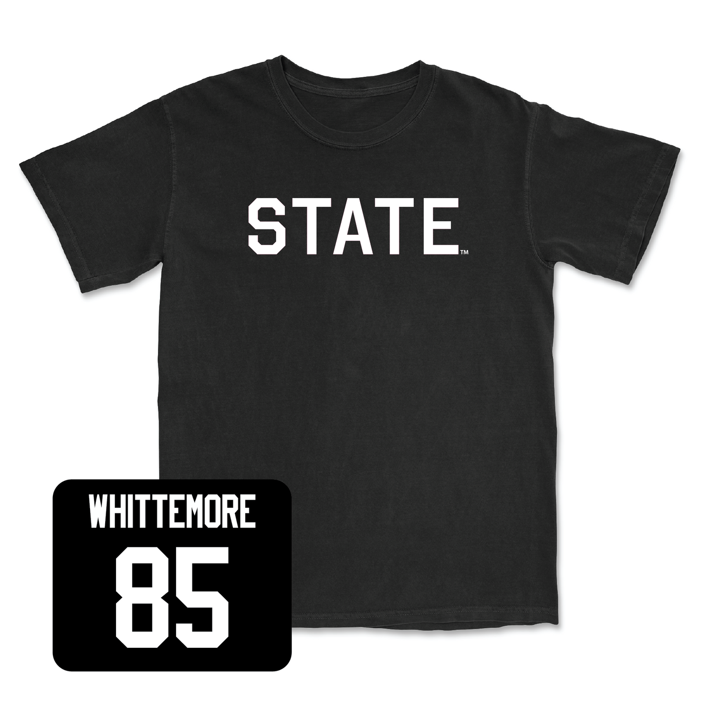 Black Football State Tee Small / Creed Whittemore | #85