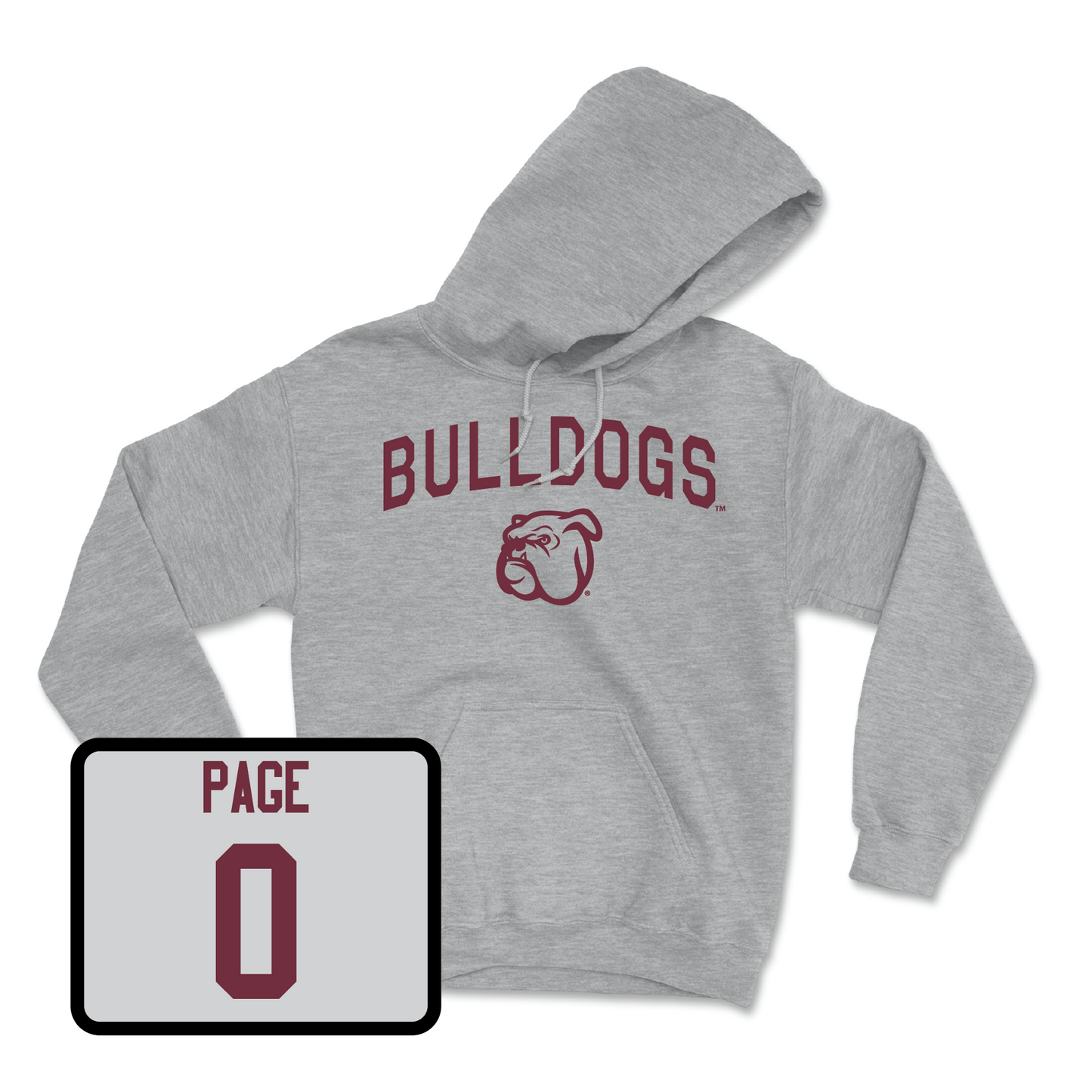 Sport Grey Football Bulldogs Hoodie Youth Large / DeShawn Page | #0
