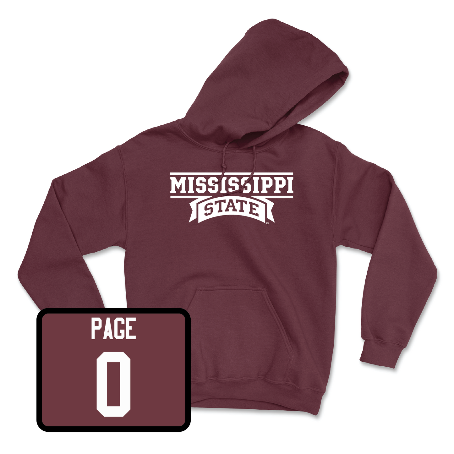 Maroon Football Team Hoodie Youth Small / DeShawn Page | #0