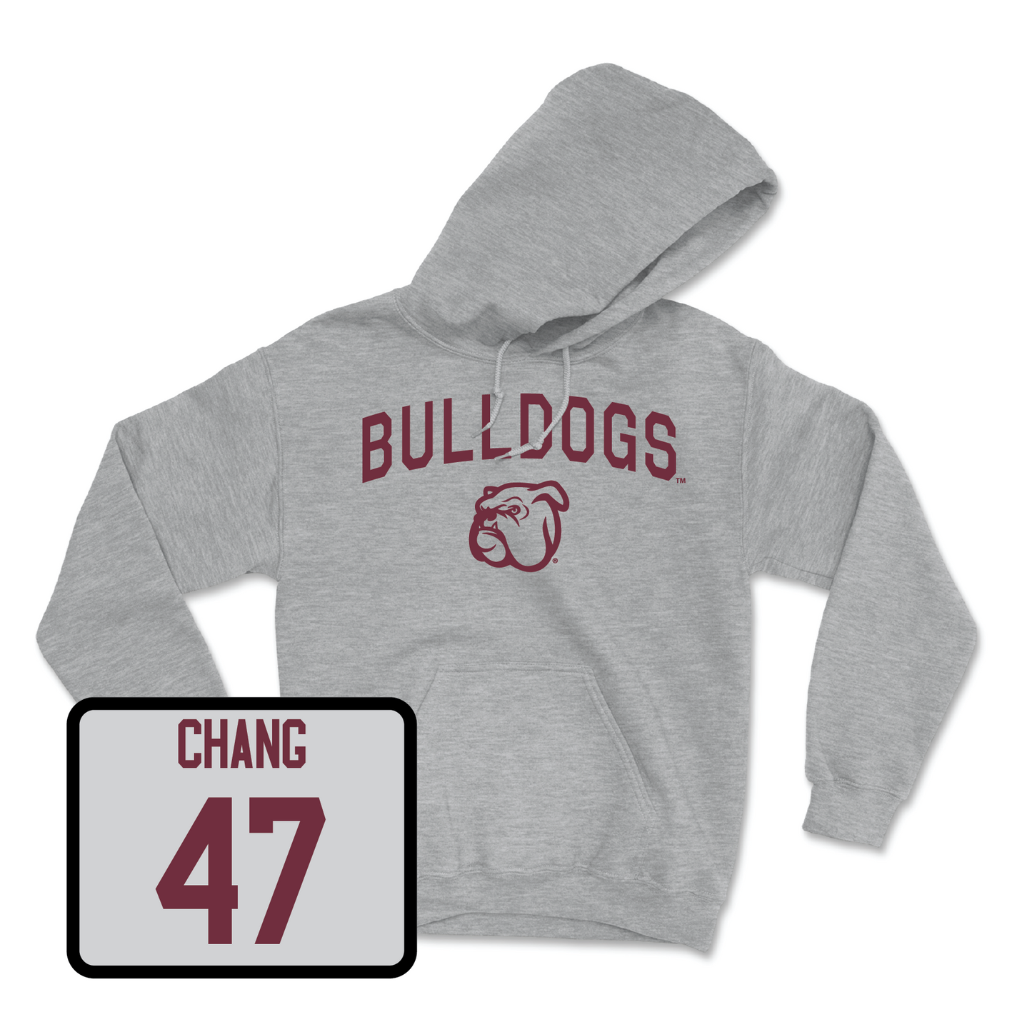 Sport Grey Football Bulldogs Hoodie Youth Large / Ethan Chang | #47