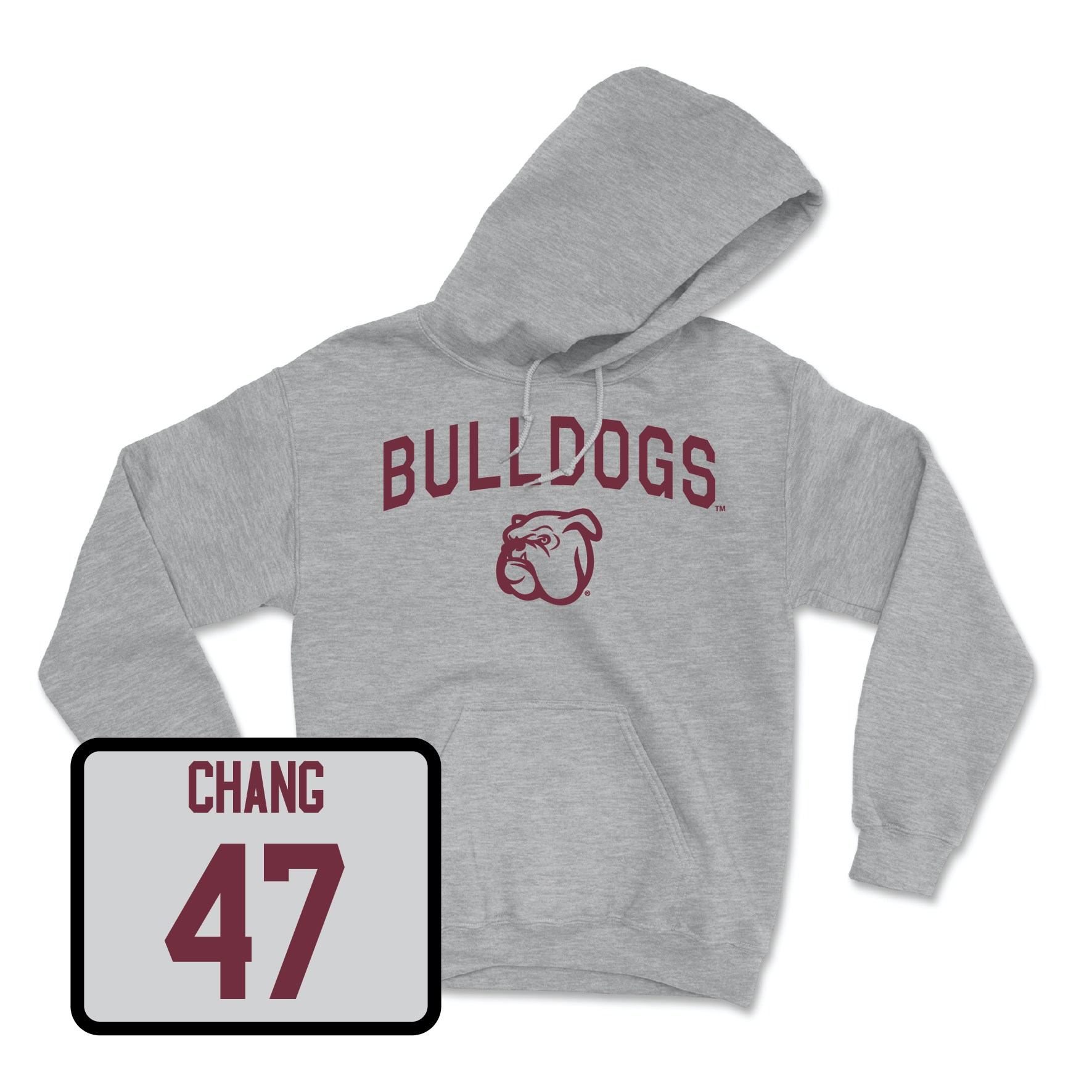 Sport Grey Football Bulldogs Hoodie Youth Large / Ethan Chang | #47