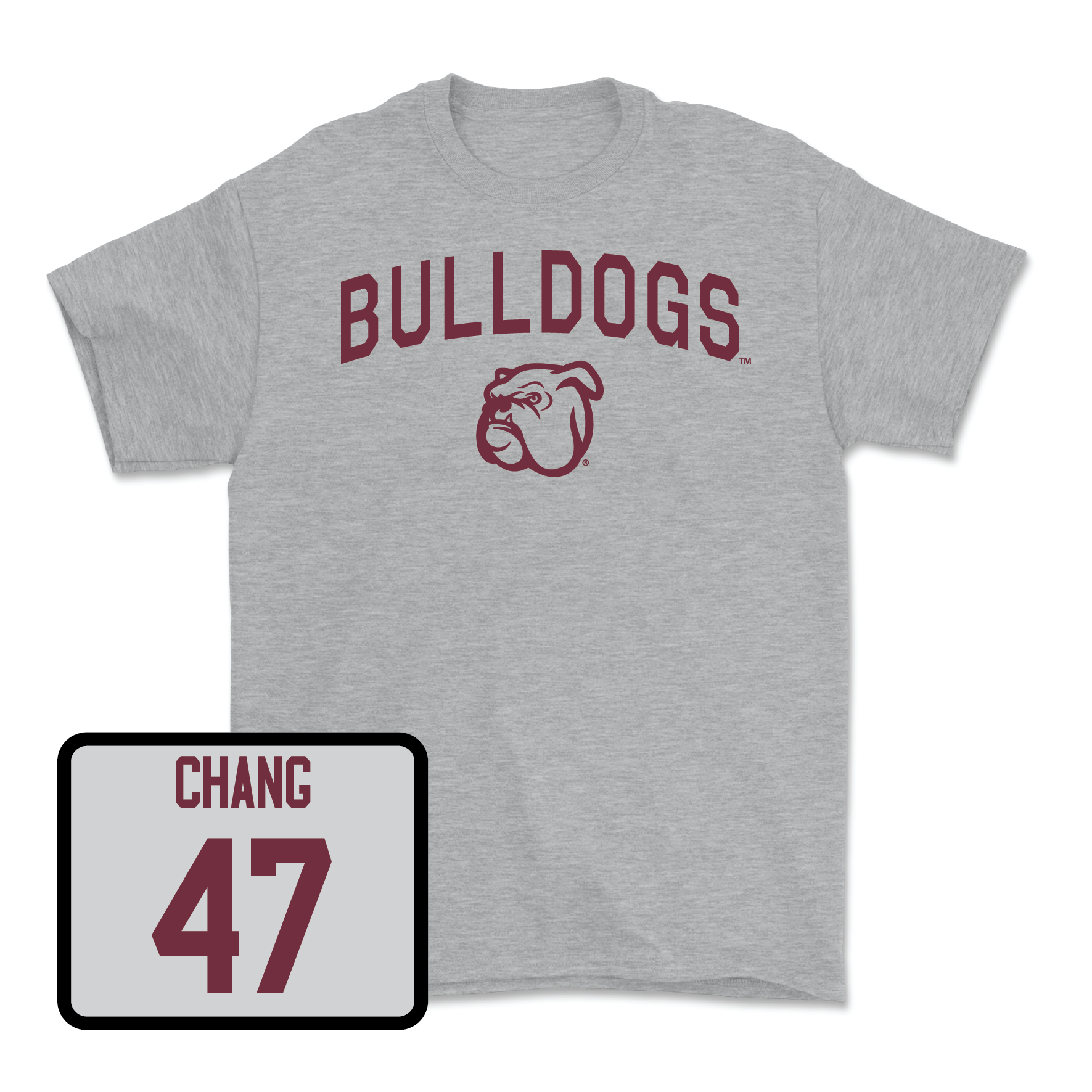 Sport Grey Football Bulldogs Tee Youth Large / Ethan Chang | #47