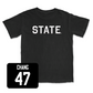 Black Football State Tee Youth Large / Ethan Chang | #47