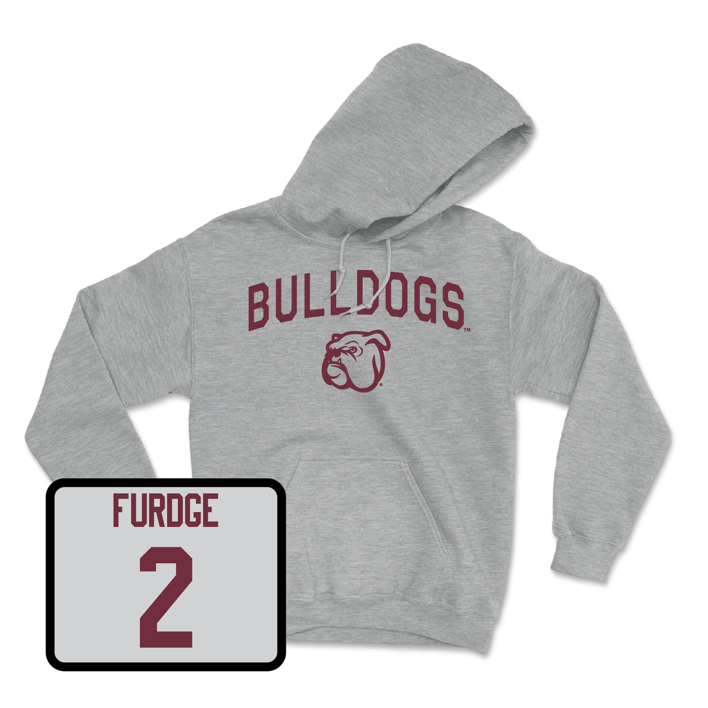 Sport Grey Football Bulldogs Hoodie Large / Esaias Furdge | #2