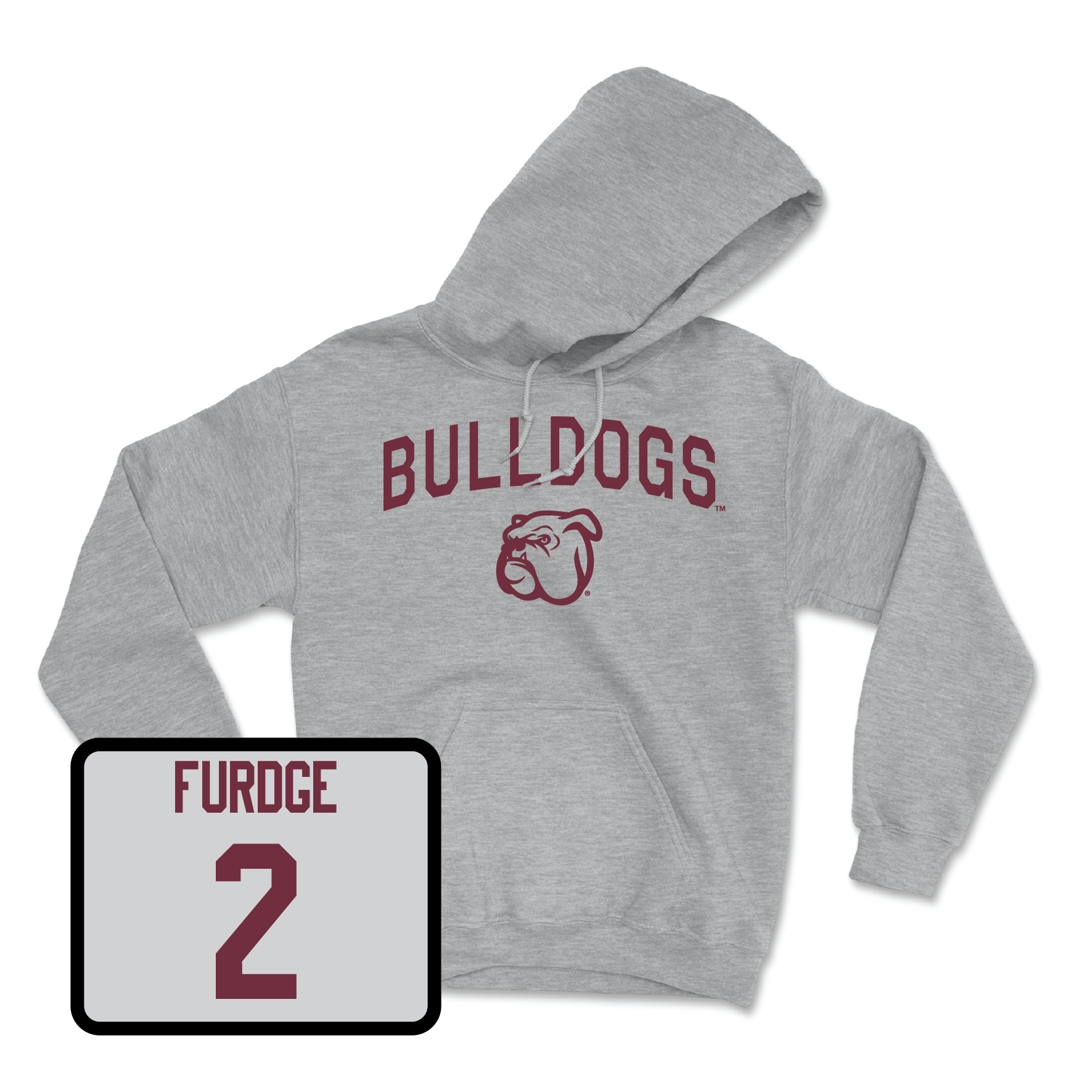 Sport Grey Football Bulldogs Hoodie 2X-Large / Esaias Furdge | #2